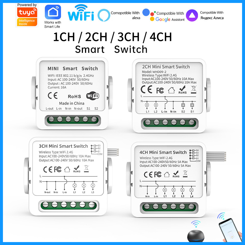 Smart Home Ikea - Tuya WiFi Smart Switch 1/2/3/4 Gang