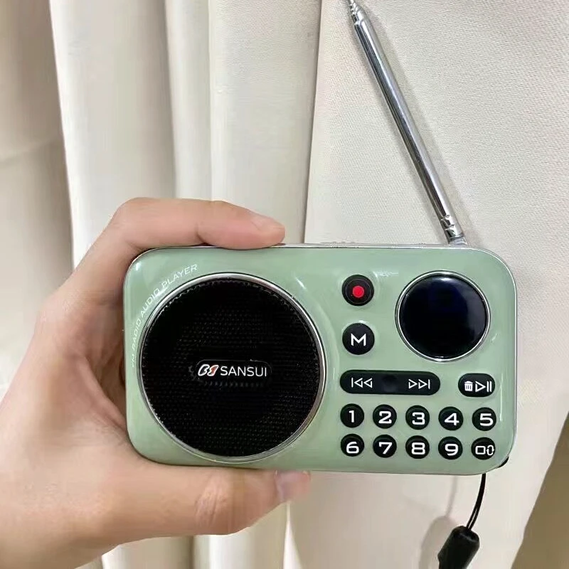 Smart Elderly Home - Draagbare Bluetooth 5.0-radioluidspreker Ondersteuning voor hoofdtelefoon