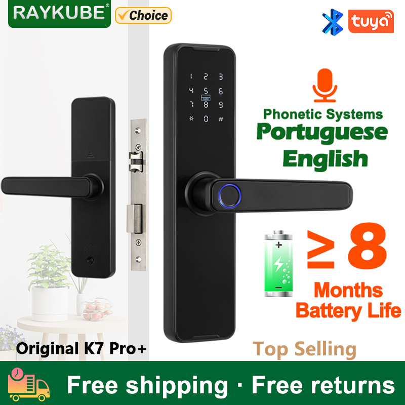 Smart Home Ezviz - RAYKUBE Biometrisch vingerafdrukdeurslot K7 Pro+ Smart