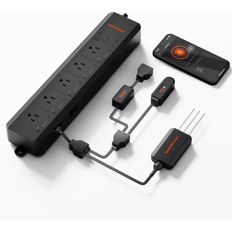 Smart Power Strip - Spider Farmer 5 AC Smart APP-gestuurde