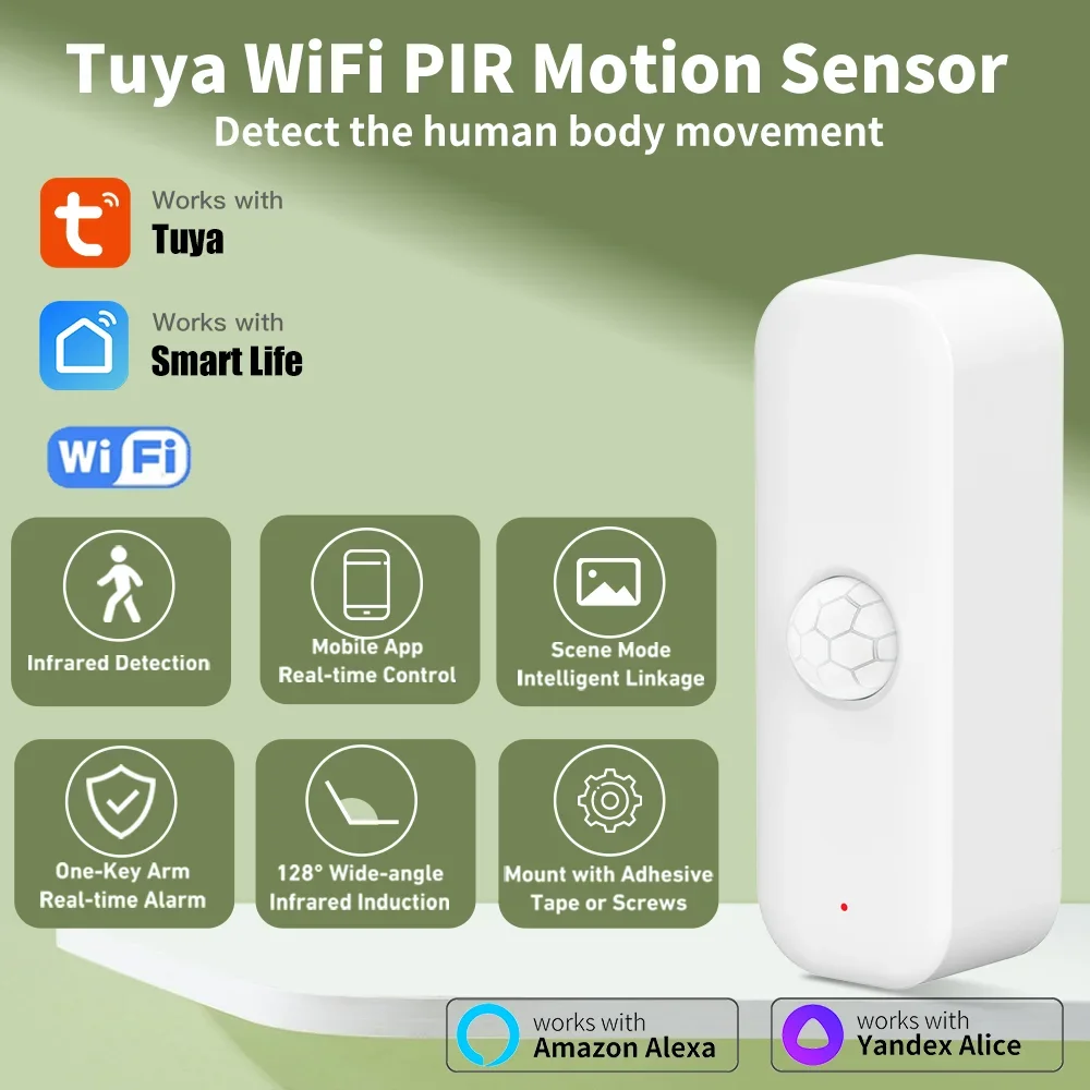 Zigbee Motion Sensor - Tuya WiFI Zigbee PIR-bewegingssensor Smart Human