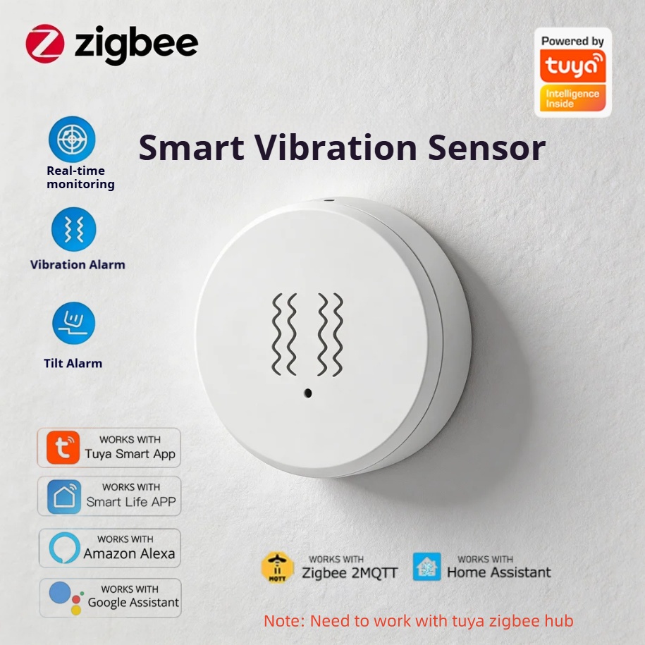 Zigbee Motion Sensor - Tuya Zigbee slimme trillingssensor Real-time bewegingsschokalarm