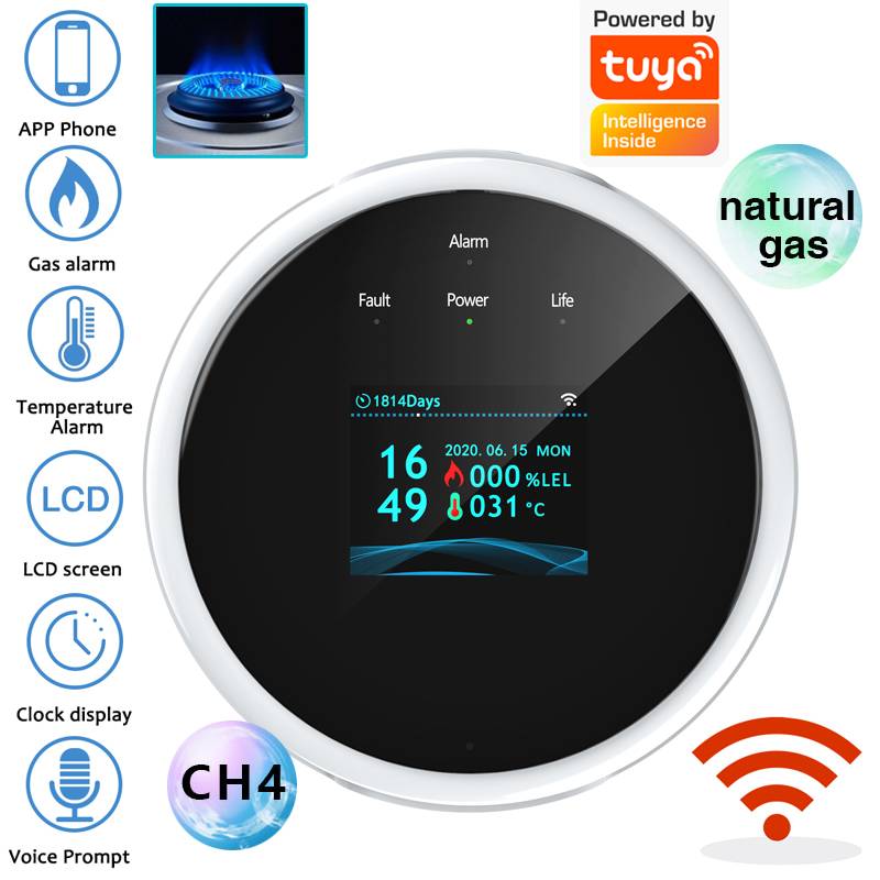 Smart Home Ikea - 2.4G WiFi Gasalarmsensor Brandbaar gasdetector Werkt