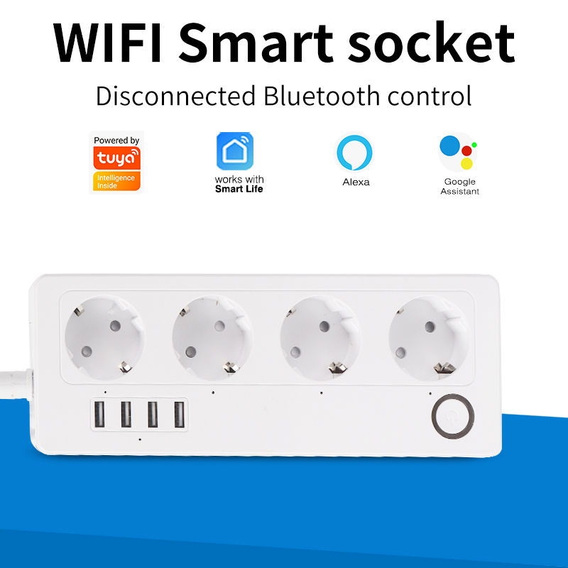 Smart Power Strip - Sixwgh Tuya Smart Verlengsnoer Socket Wifi