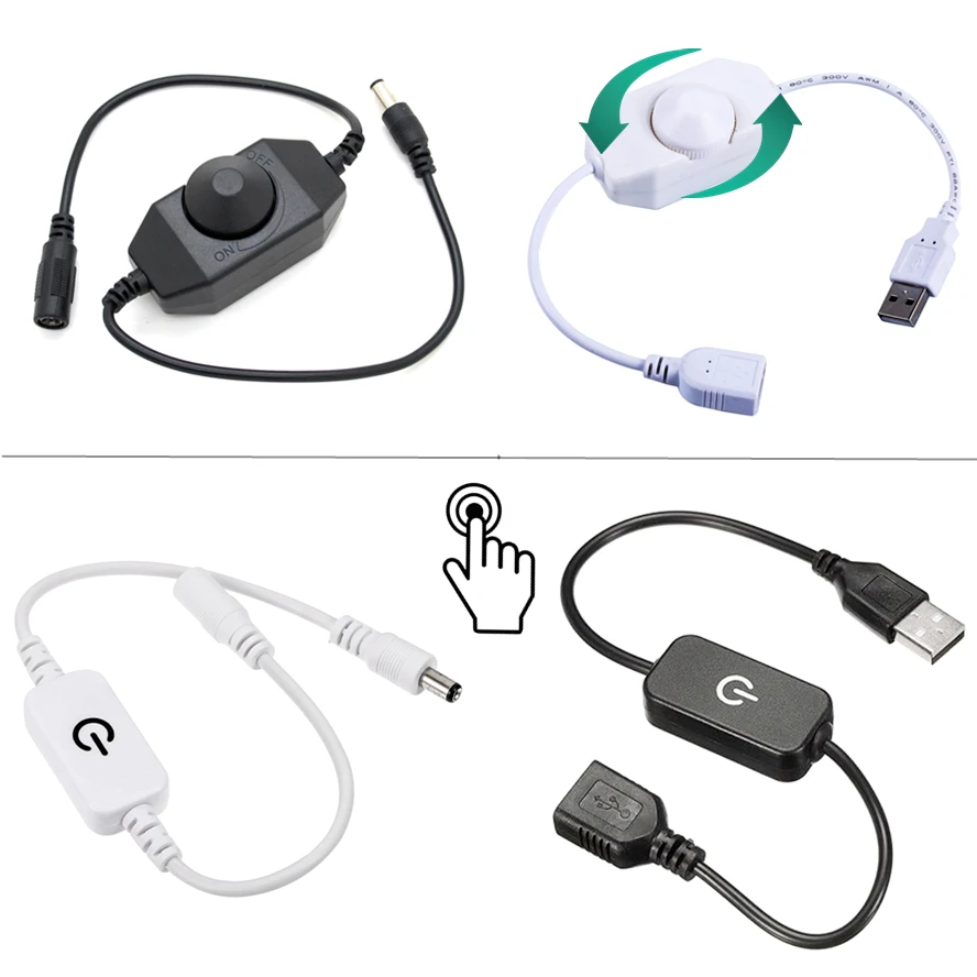 Smart Power Strip - Knop Touch Dimmen Schakelaar USB DC