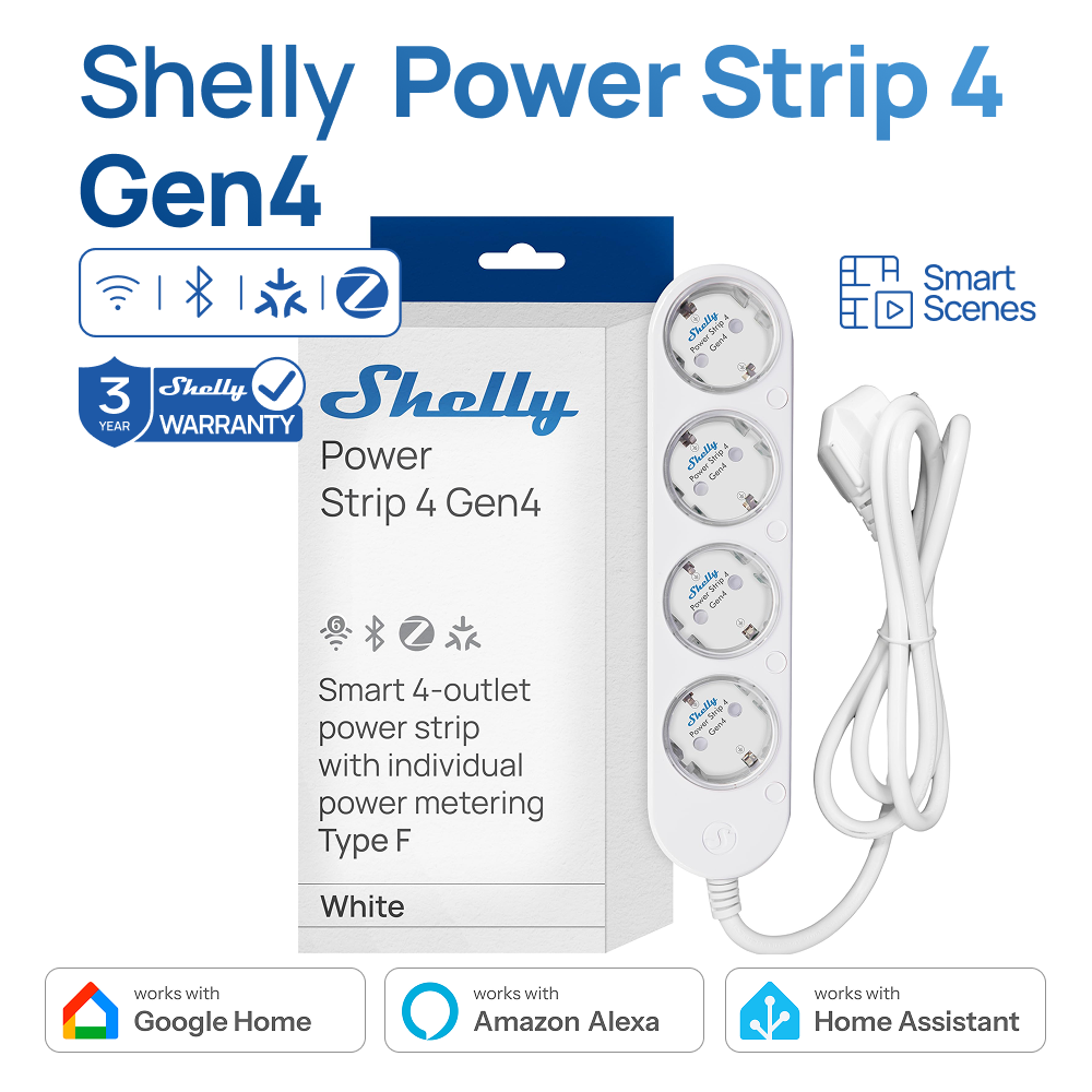 Smart Power Strip - Shelly Power Strip 4 Gen 4
