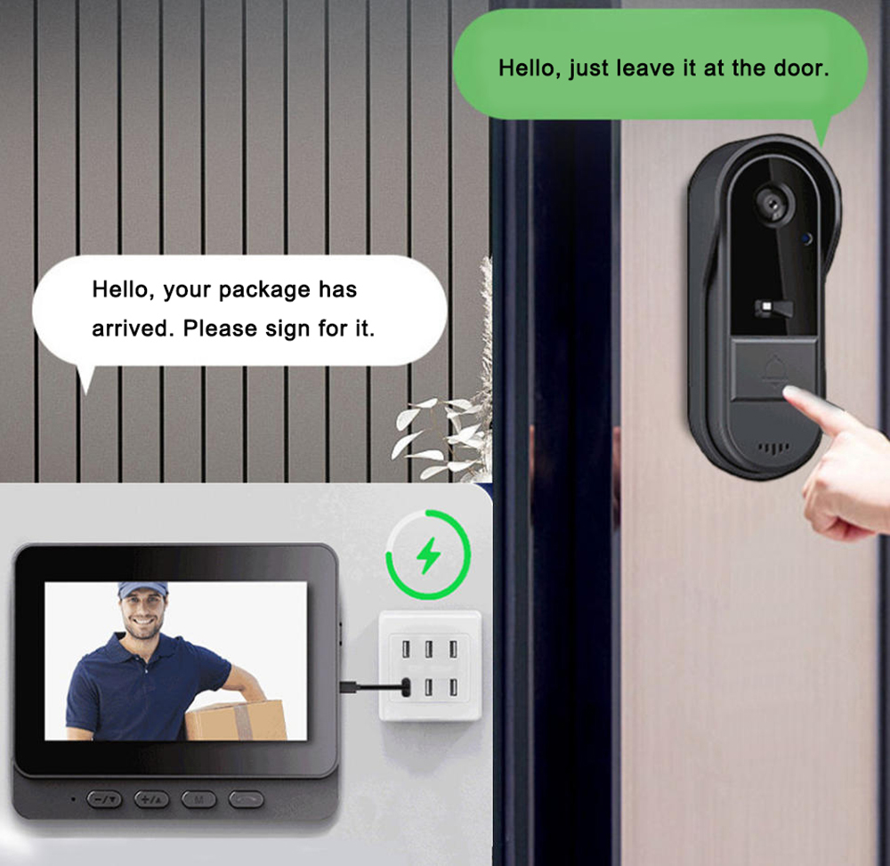Draadloos 2.4G slimme deurbelc - Smart Home Video Doorbell Installation recensie en prijs