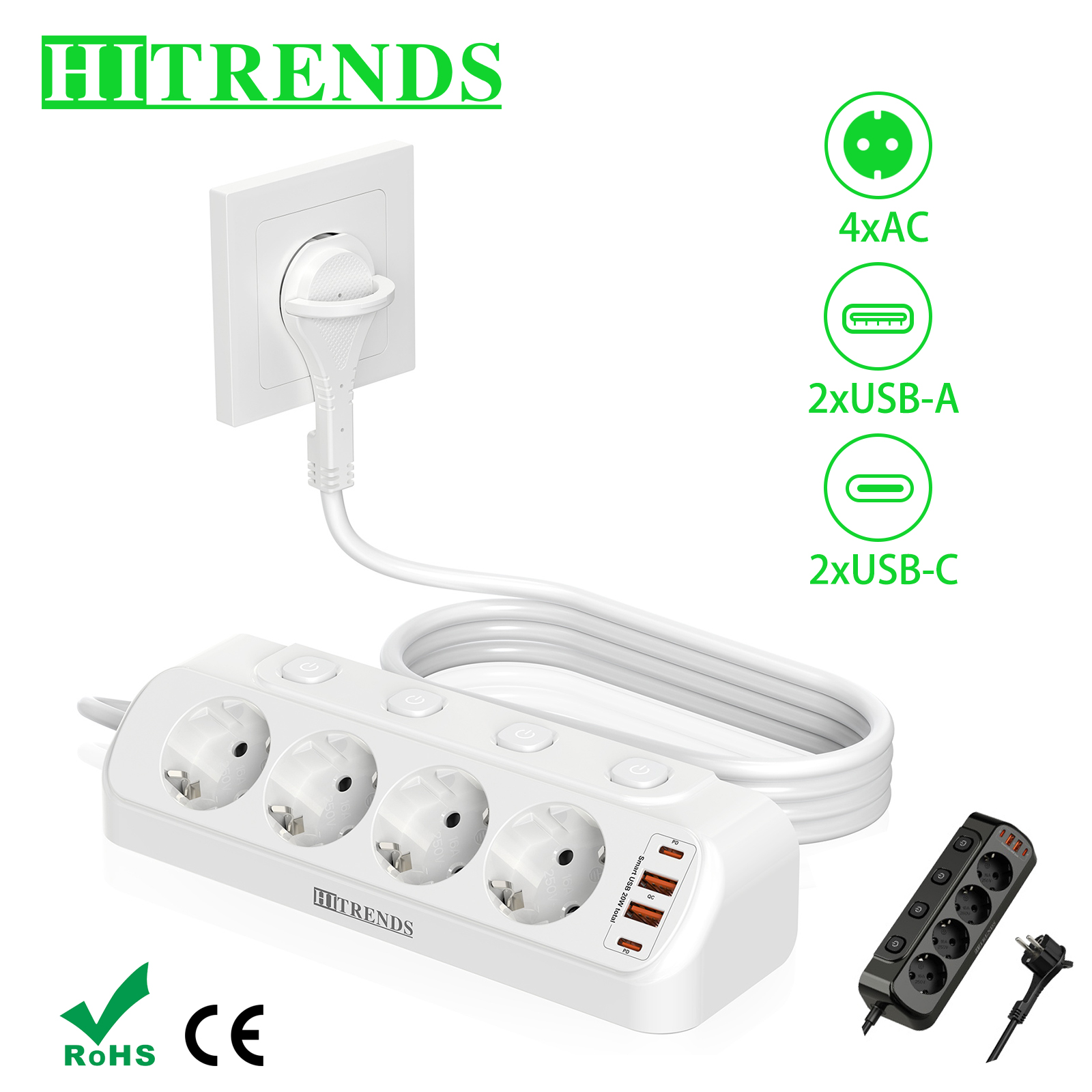 Europese desktopcontactdoos mu - Smart Power Strip recensie en prijs