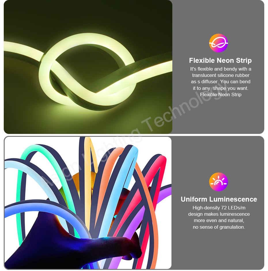 220V RGB LED Neon Strip met EU - Smart Power Strip recensie en prijs