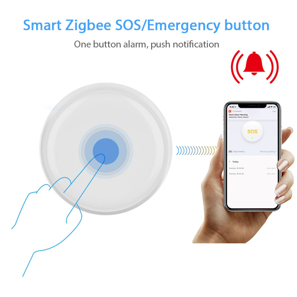 Draadloze paniekknop Tuya Oude - Smart Elderly Home recensie en prijs