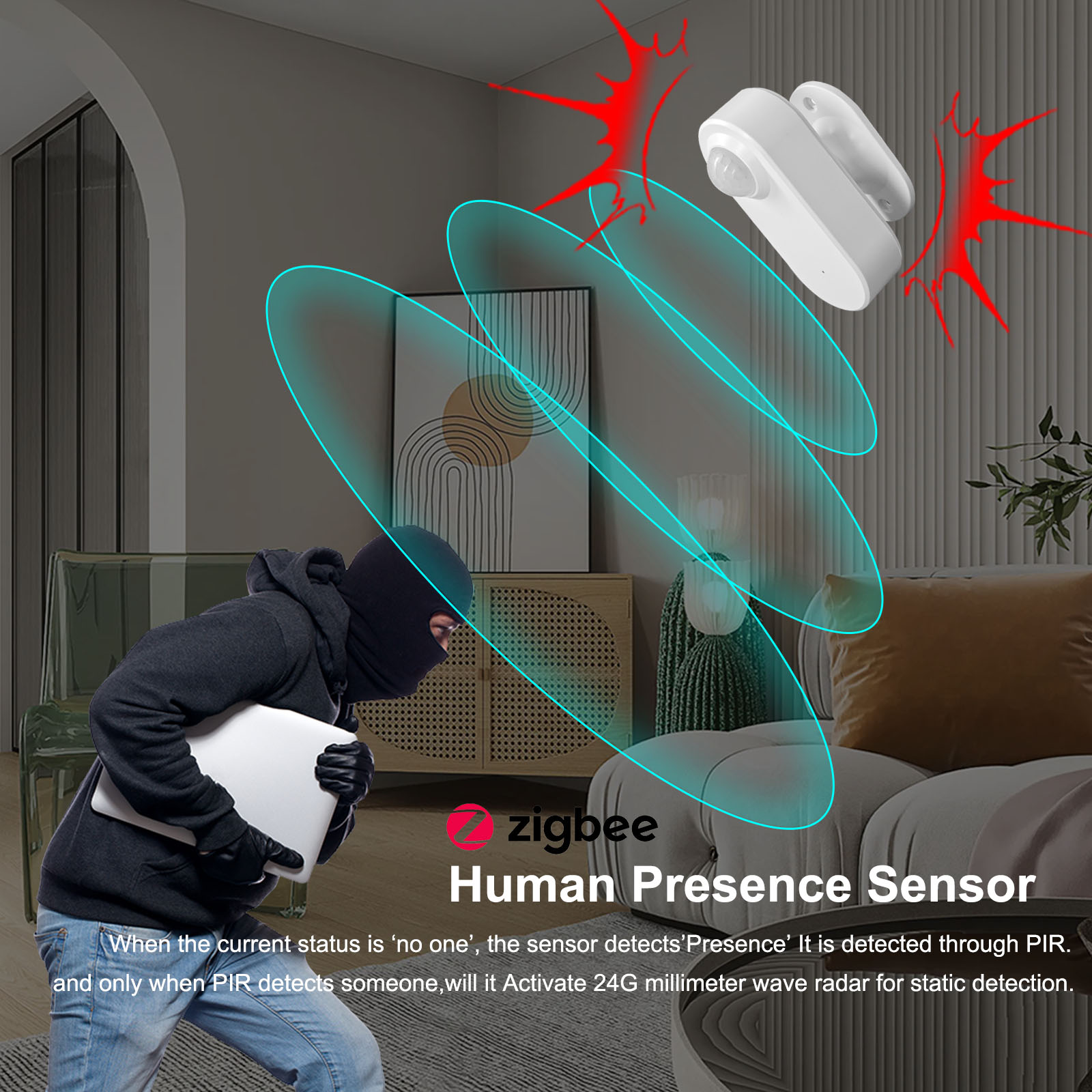Tuya Menselijke aanwezigheidss - Zigbee Motion Sensor recensie en prijs